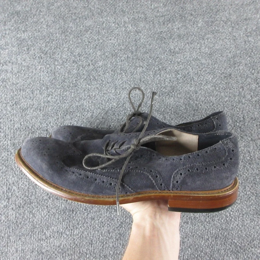 Banana Republic Ortholite Loafers Mens Size 10 Blue Suede Wingtip Dress Shoes